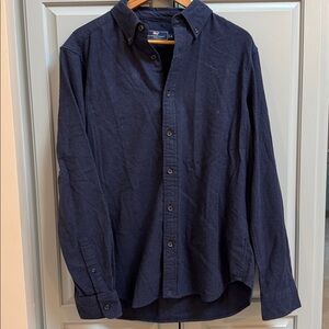 Vineyard Vines Men’s Flannel Button Down Shirt | Dark Blue | M